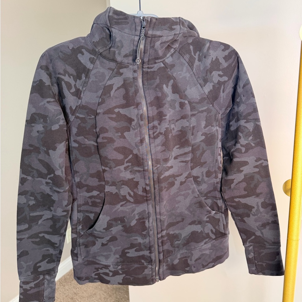lululemon athletica Gray Camo Full-Zip Hoodie
